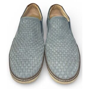 J&M Johnston Murphy Mens McGuffey Blue Slip On Casual Shoes 11.5 M Sheepskin